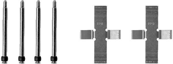 HELLA PAGID Lisakomplekt, ketaspiduriklotsid 8DZ 355 202-161